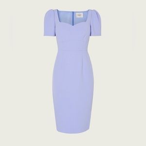 LK Bennett Dee Pale Blue Crepe Shift Dress size 4